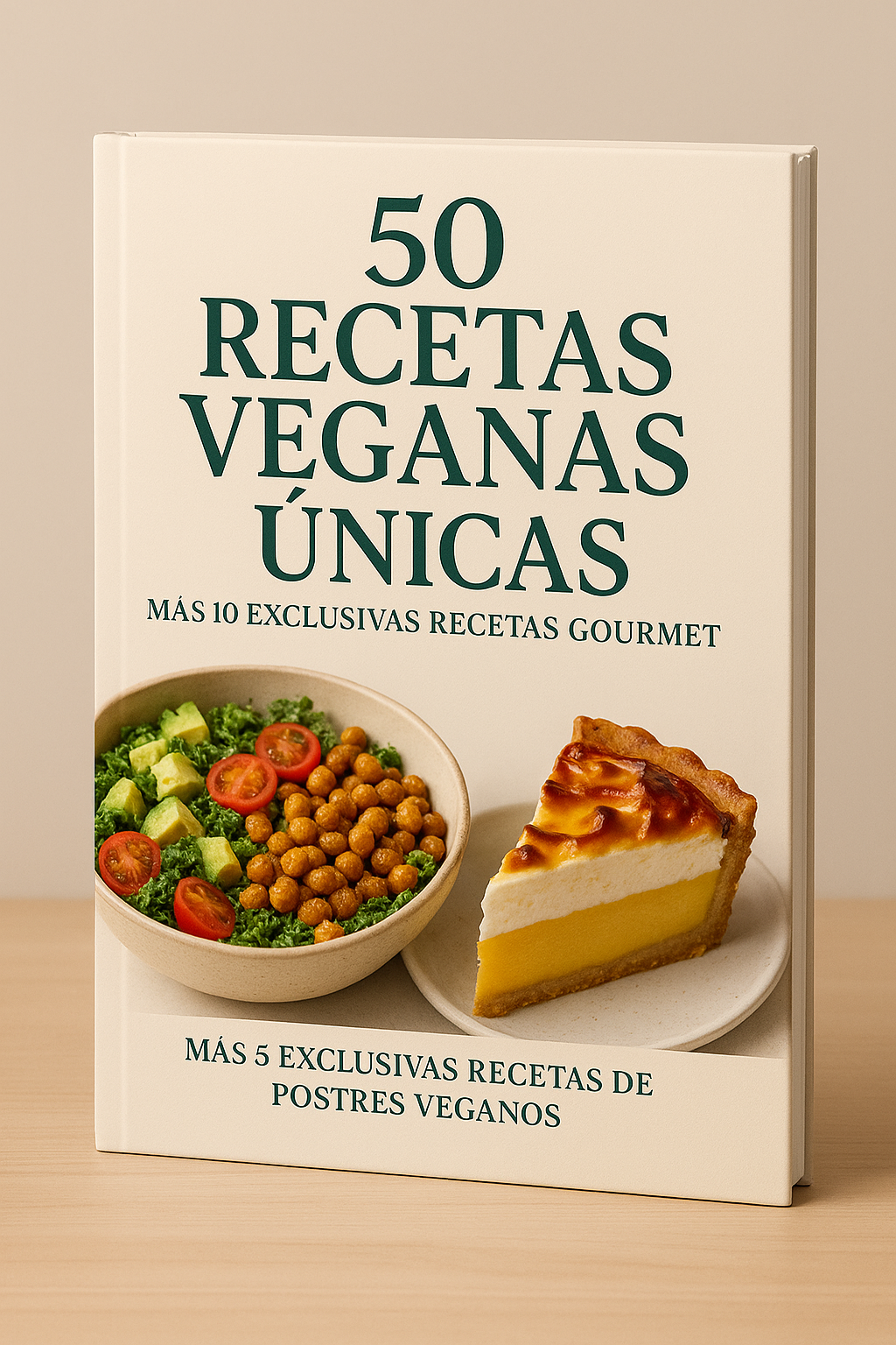 50 recetas veganas + 15 Recetas exclusivas de regalo! 50%Off solo por hoy